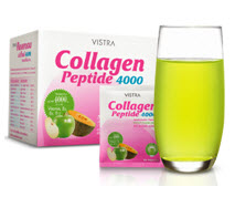 00215: Vistra Collagen Peptide 4000mg. (รสแอปเปิ้ล) 10 ซอง